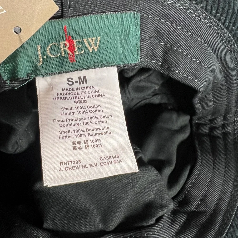 J Crew Unisex Casual Corduroy Bucket Hat Dark Green Size S/M BE128 NWT‎